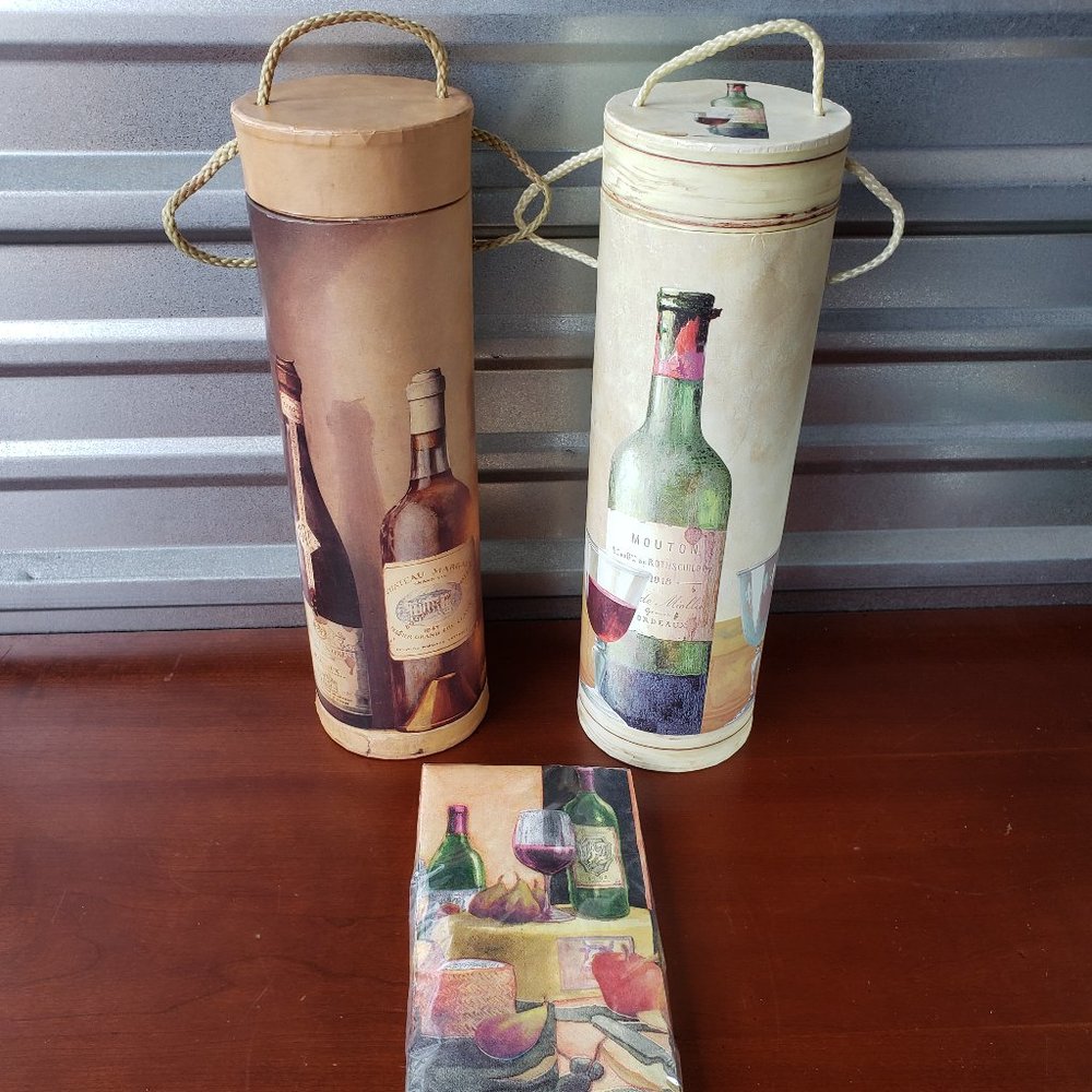 Vintage Tri-Coastal Designs Bottle Storage Gift Box Set